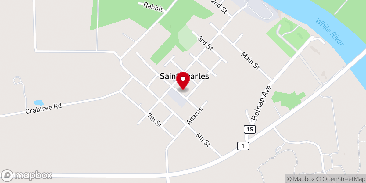 Map showing location of St Charles United Methodist Church