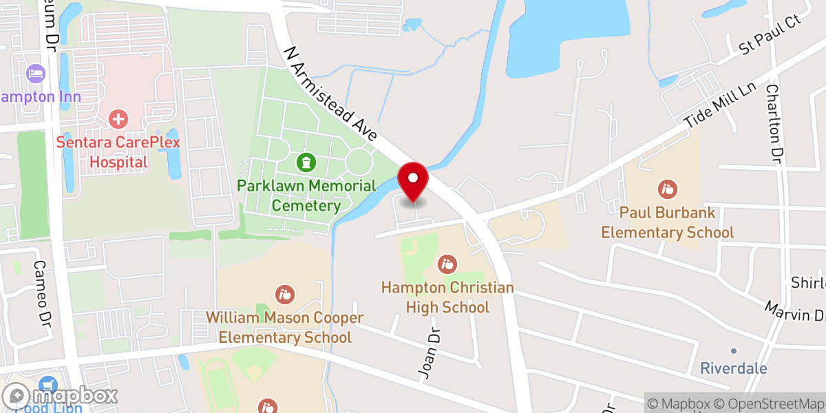 Map showing location of Bethel AME Church