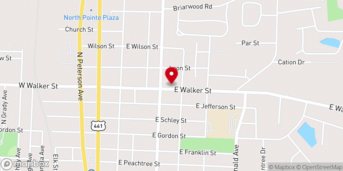 Map showing location of St Mark United Methodist Church