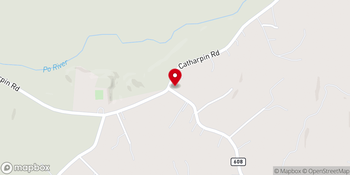 Map showing location of Pentecostal Evangelical Church