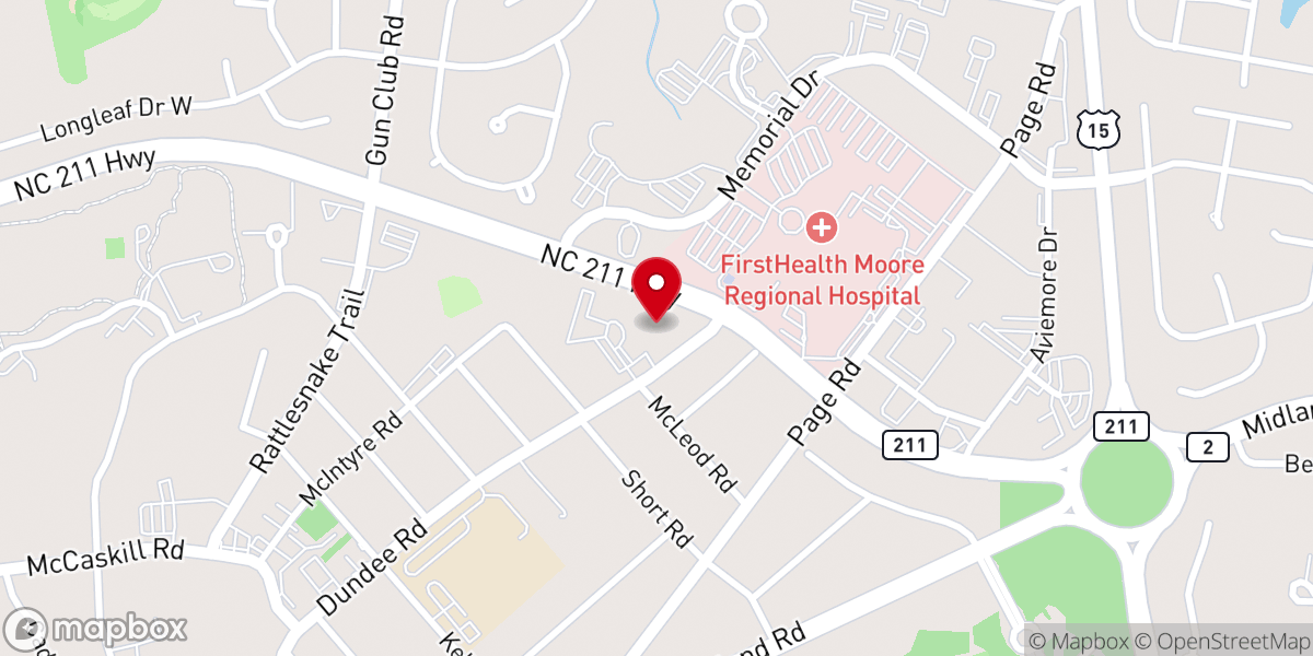 Map showing location of Sacred Heart Catholic Church