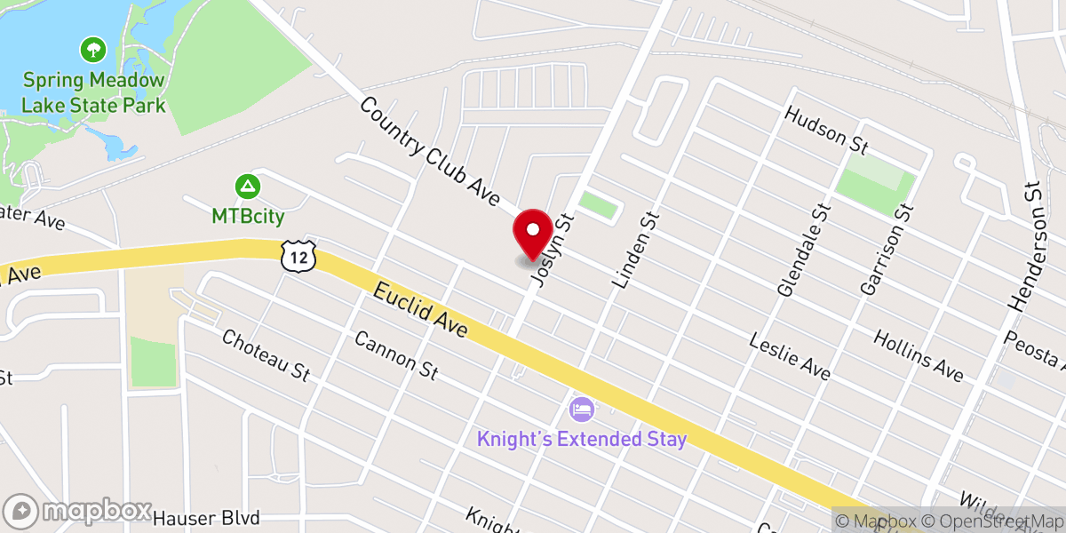 Map showing location of Mountain View church of Christ