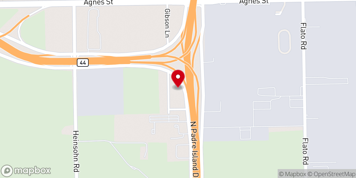Map showing location of Worship Center of Corpus Christi