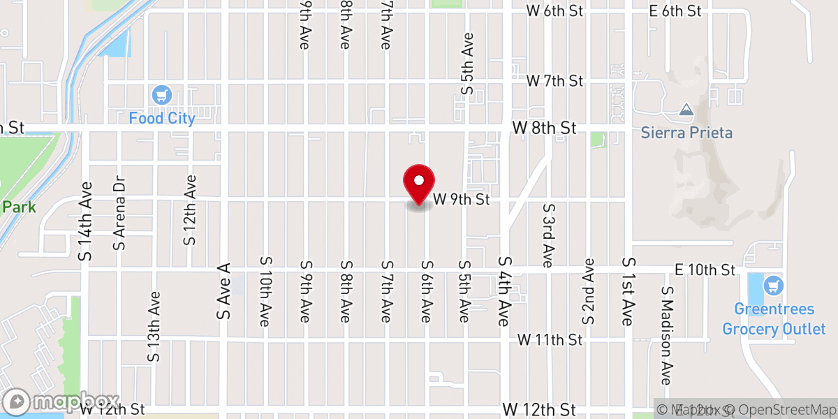 Map showing location of Potter's House Christian Fellowship