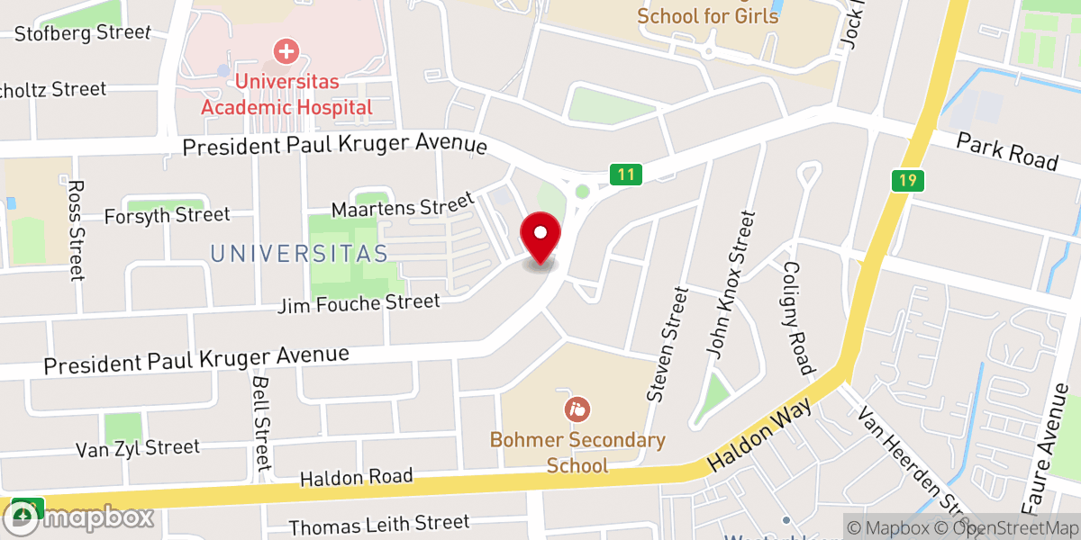 Map showing location of Church of Christ