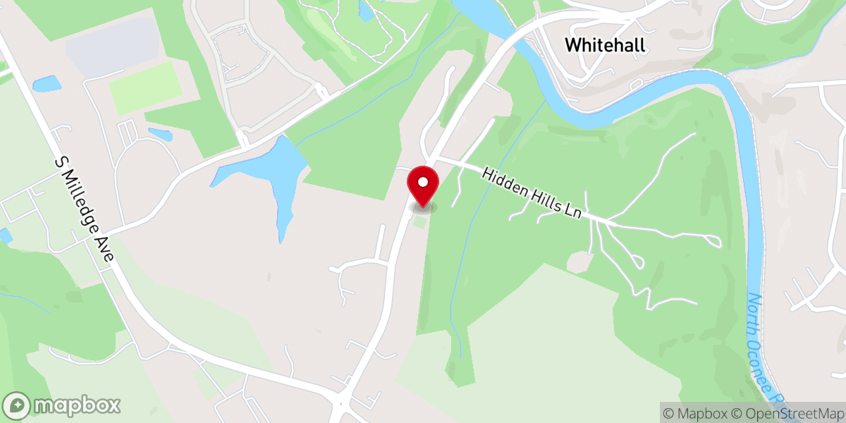Map showing location of First Apostolic Church of Oconee County Inc