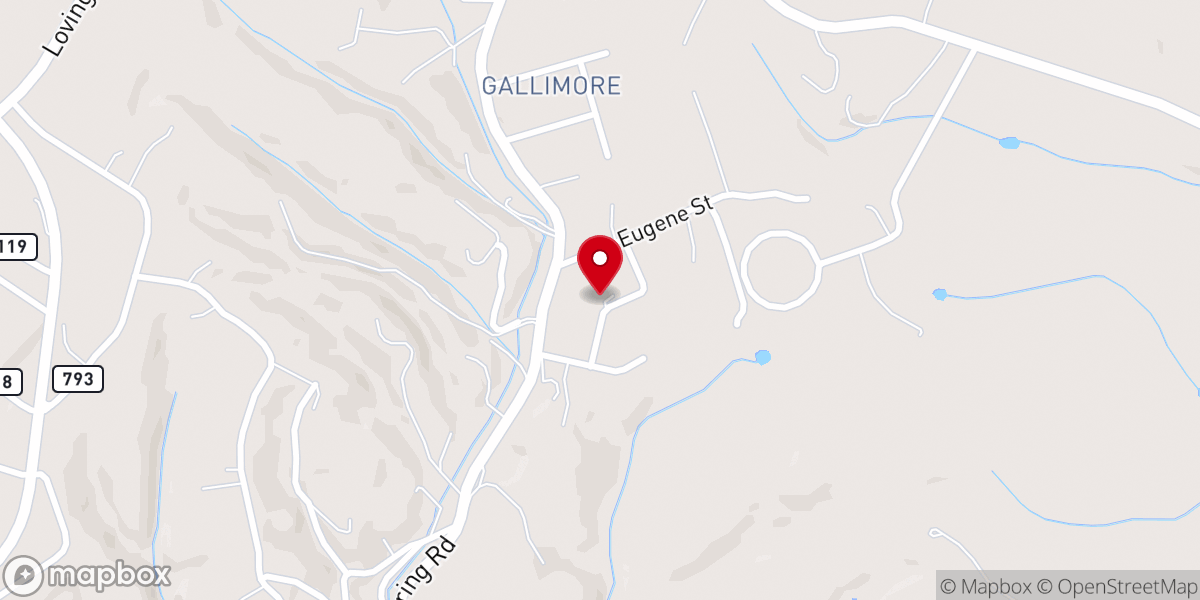Map showing location of New Life Tabernacle