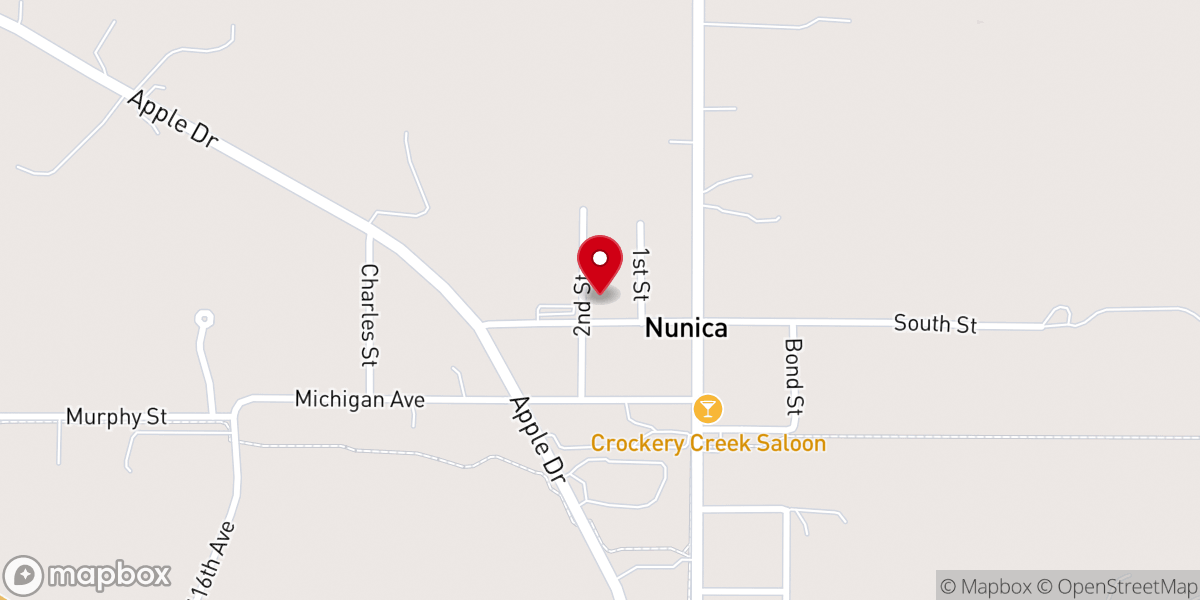 Map showing location of St. Luke Lutheran Church