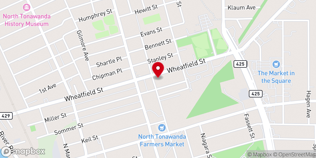 Map showing location of Main St. Church of Christ