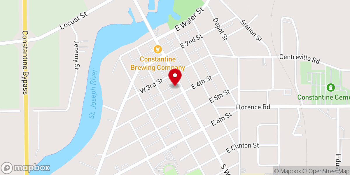 Map showing location of First Congregational Church