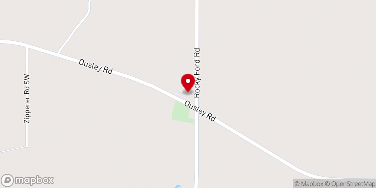 Map showing location of Redland Baptist Church