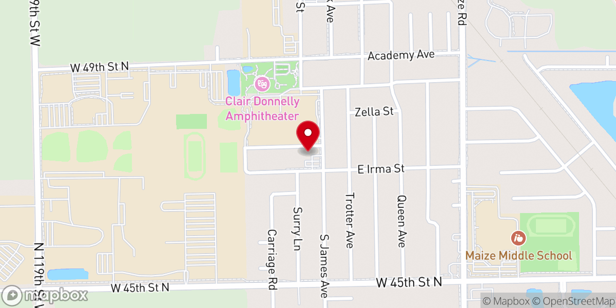 Map showing location of First Baptist Church
