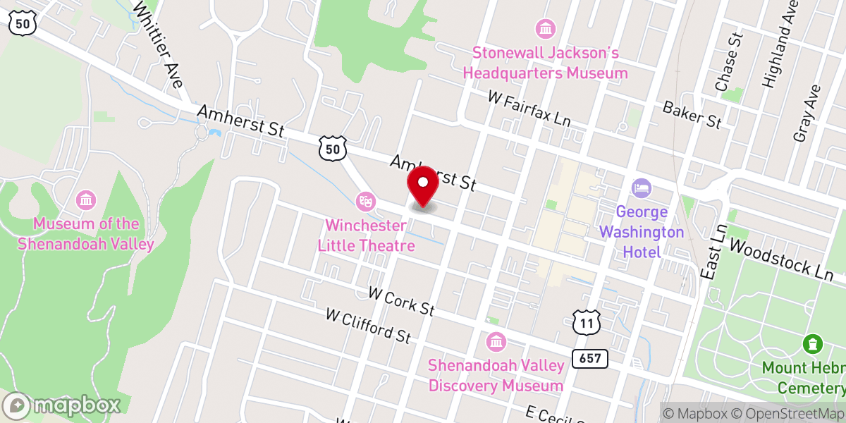 Map showing location of Fuller House Weddings and Events