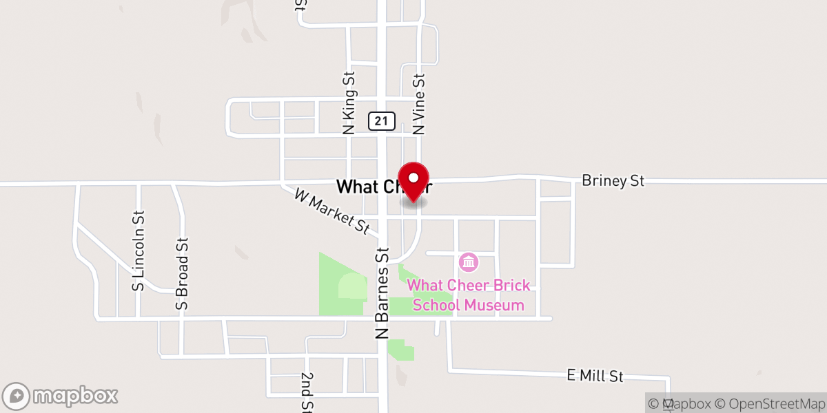 Map showing location of Christian Church Disciples
