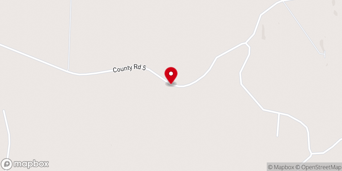 Map showing location of Vaiden Cowboy Church