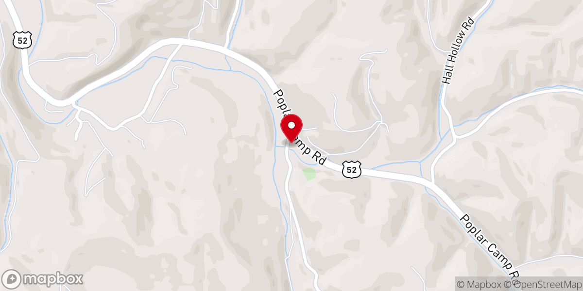 Map showing location of Shorts Creek Church of God
