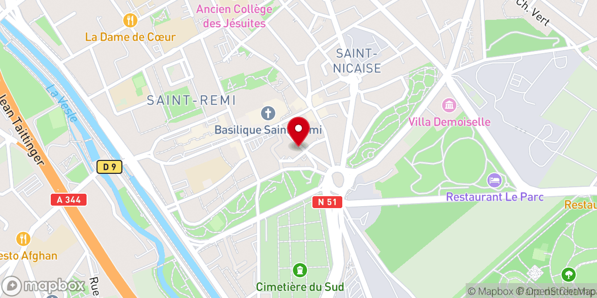Map showing location of Presbytère Saint-Rémi