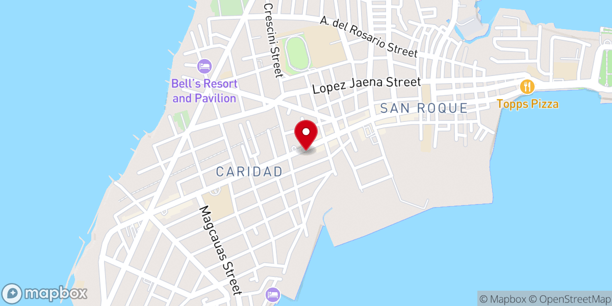 Map showing location of First Baptist Church of Cavite City