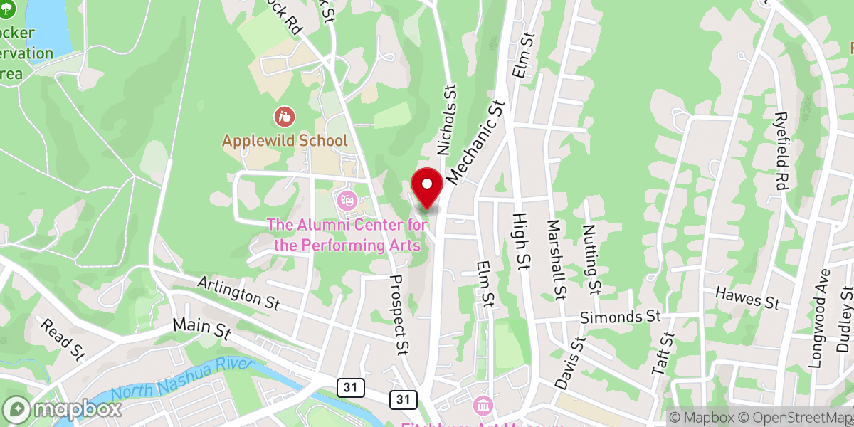 Map showing location of First Parish