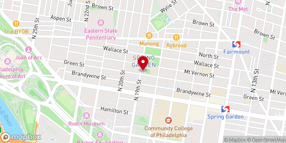 Map showing location of Enon Baptist Church