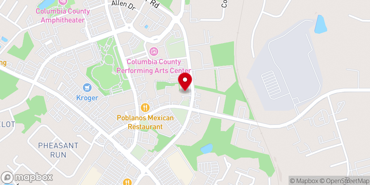 Map showing location of Tabernacle Baptist Church West Campus