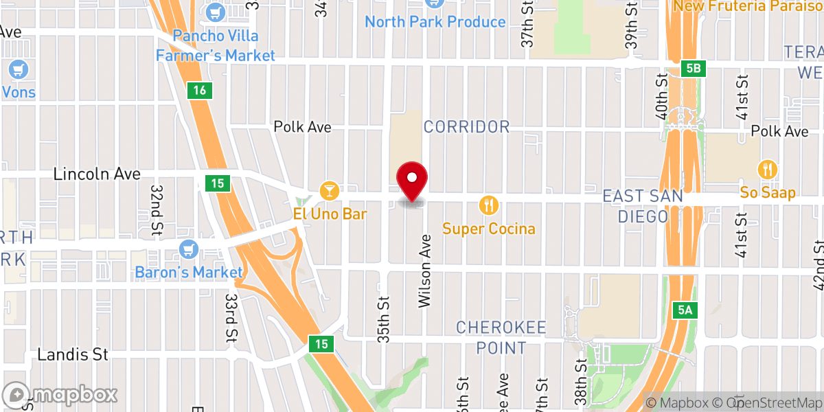 Map showing location of Iglesia de Dios Pentecostal M.I. San Diego