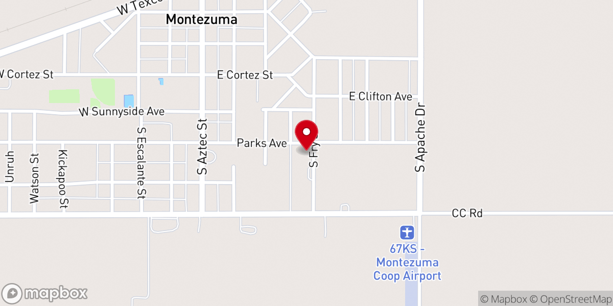 Map showing location of Center Aid Plan Inc