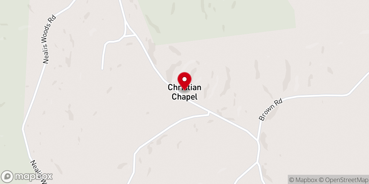 Map showing location of Christian Chapel