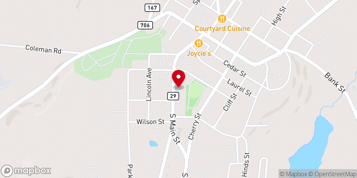 Map showing location of Holy Name of Mary