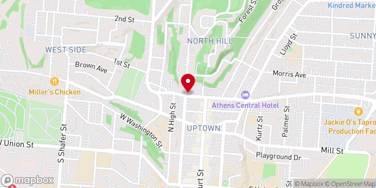 Map showing location of Mount Zion Baptist Church Preservation Society