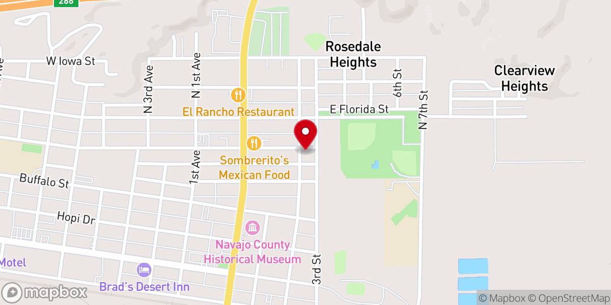 Map showing location of Faith Assembly of God