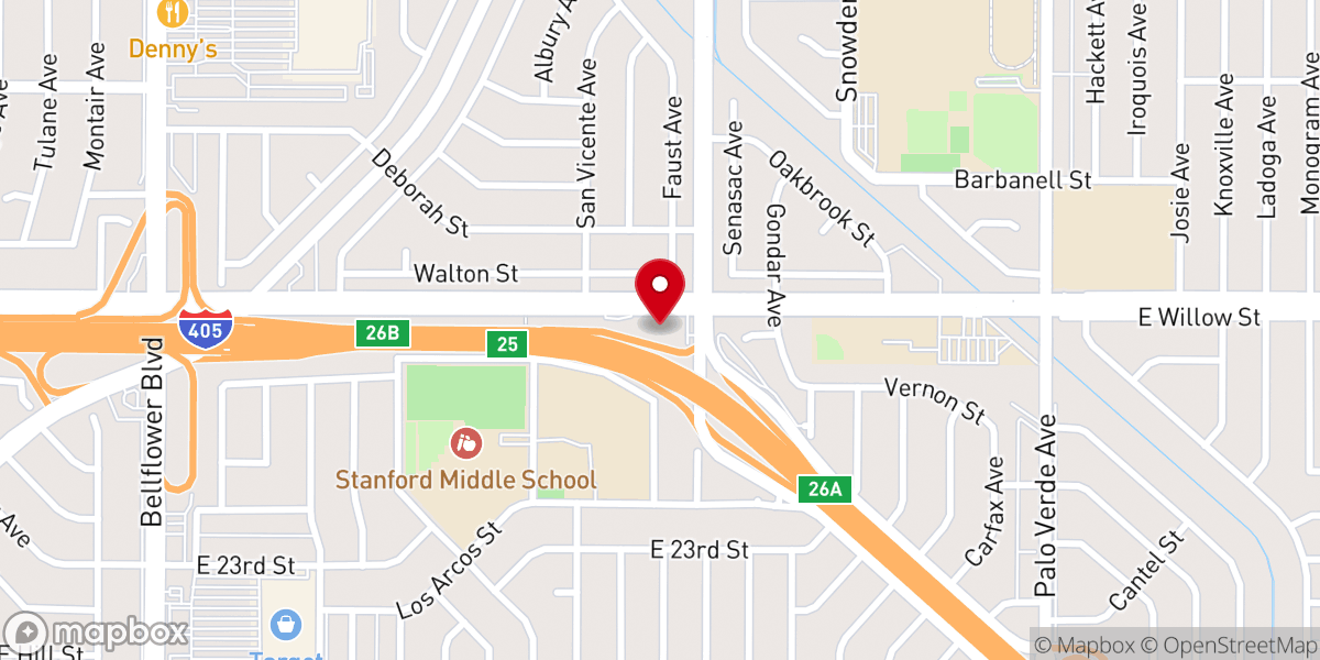 Map showing location of Los Altos United Methodist Church