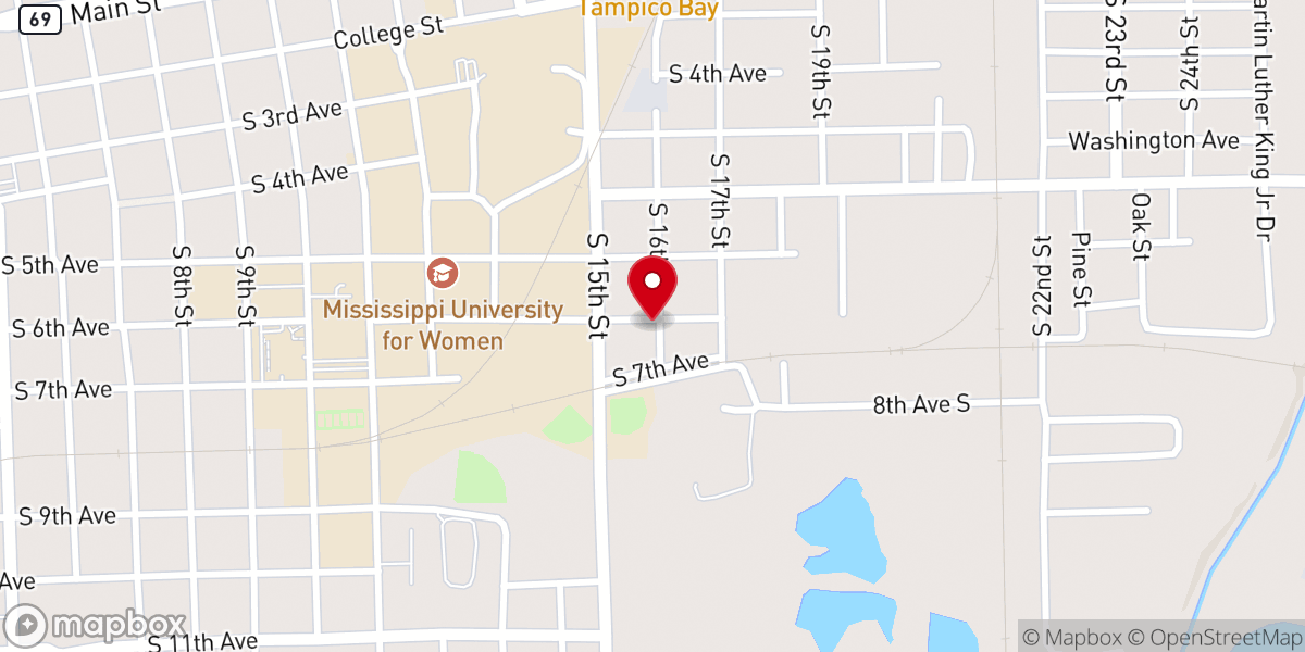 Map showing location of Charity MB Church