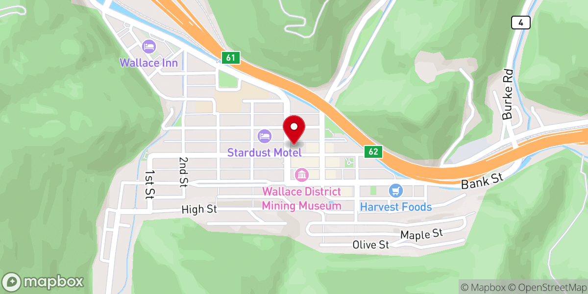 Map showing location of Zip Wallace