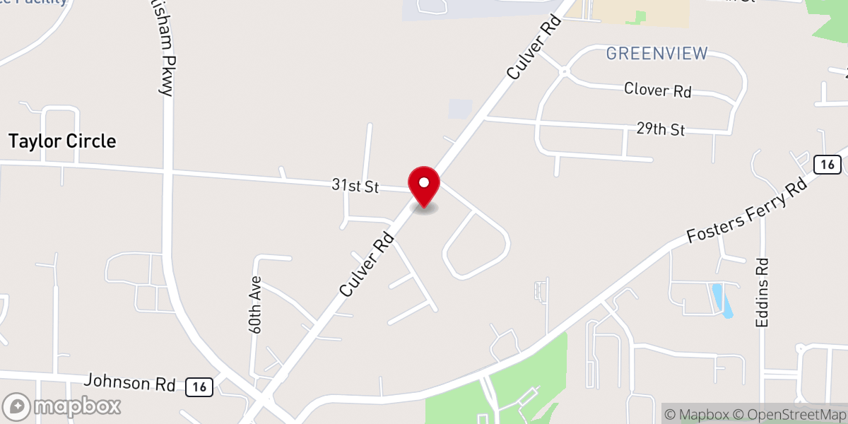 Map showing location of Deliverance Missionary Baptist Church