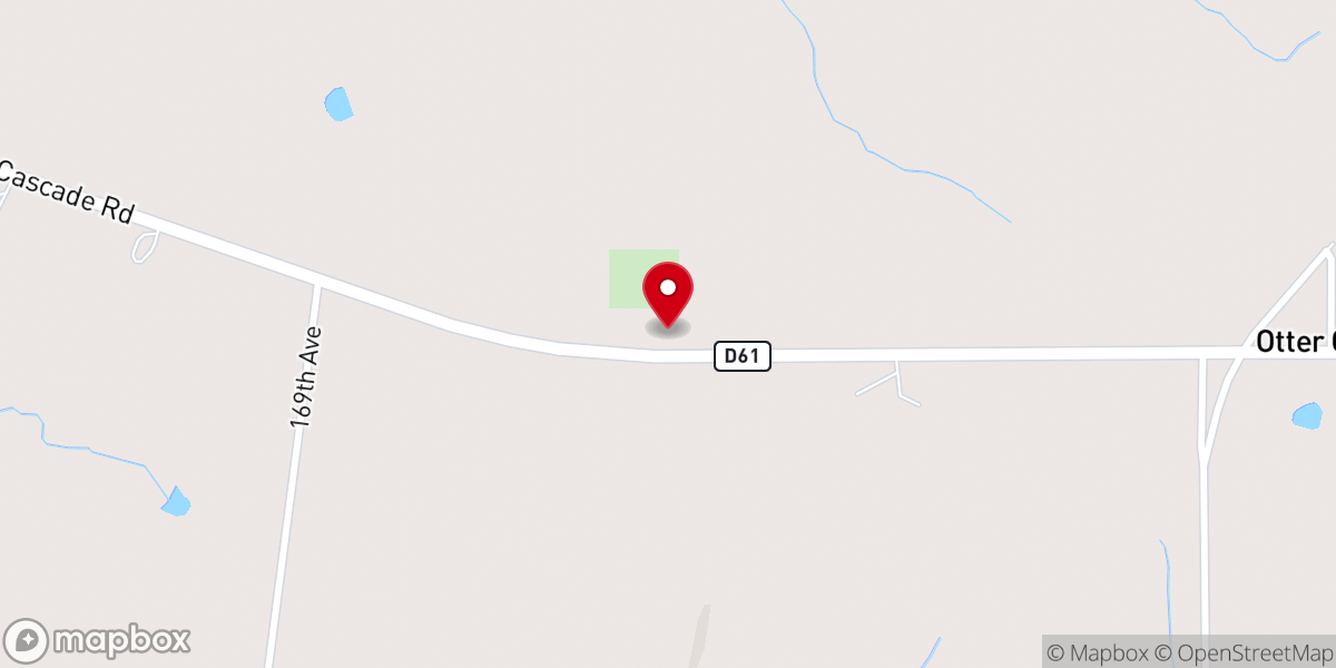 Map showing location of St. Lawrence Community Hall, Otter Creek