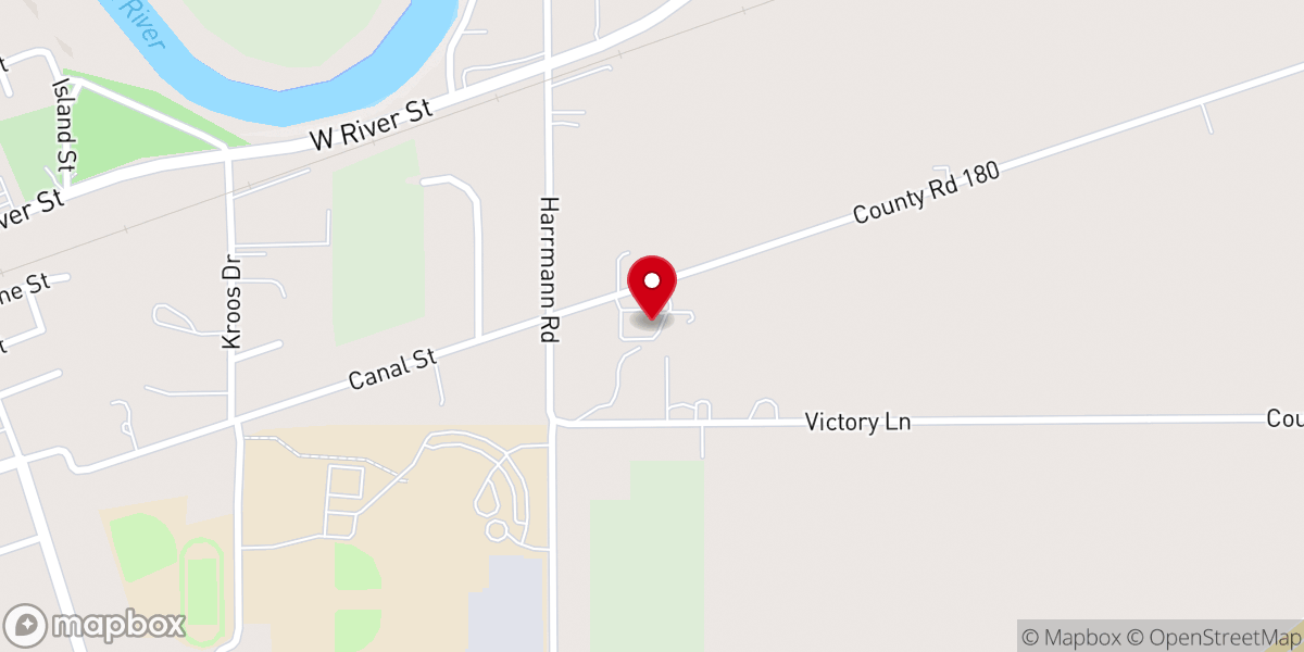 Map showing location of Grant's Catering, Event Venue & the Old Canal Outdoor Wedding Chapel