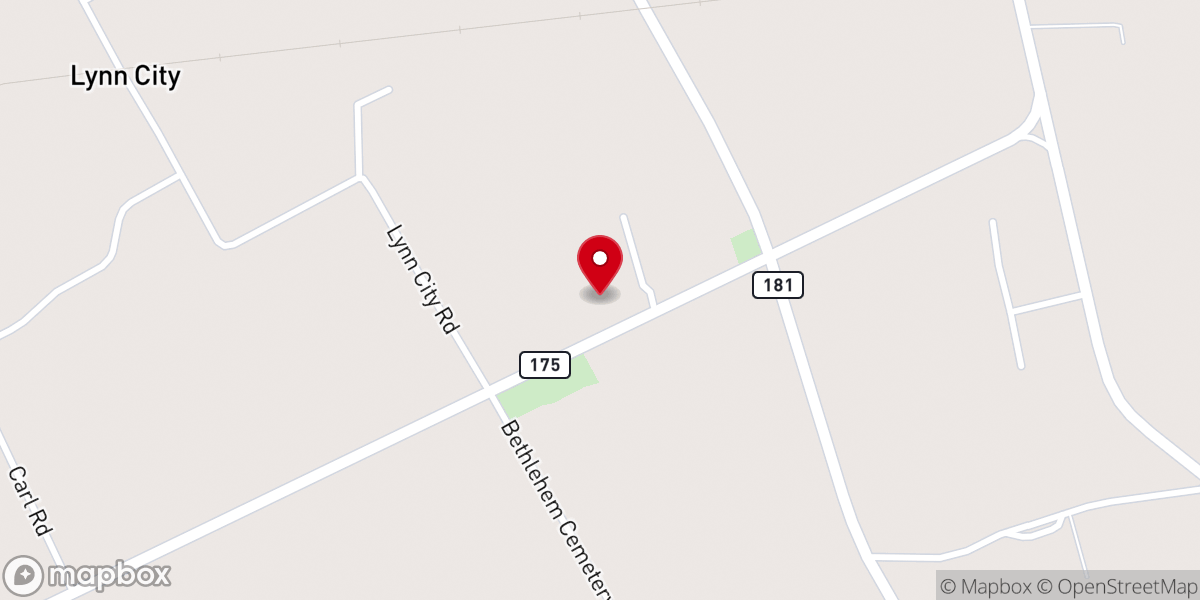 Map showing location of Daystar Worship Center