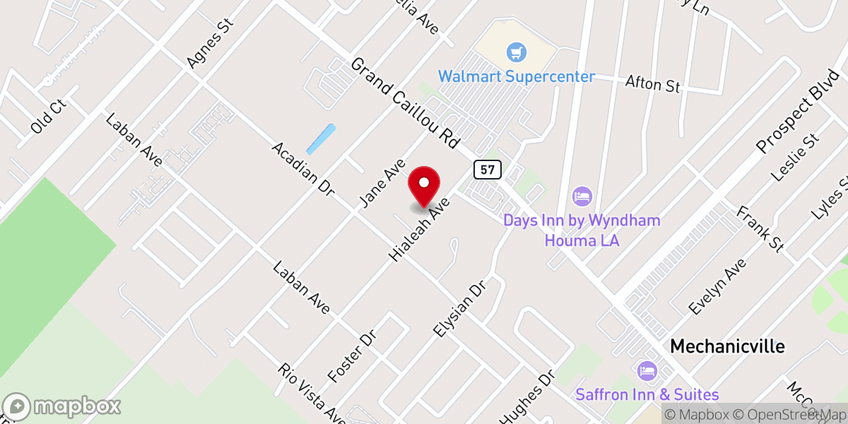 Map showing location of Beautiful Zion Baptist Church