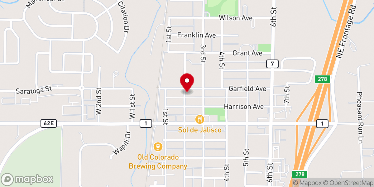 Map showing location of Zion Lutheran Church