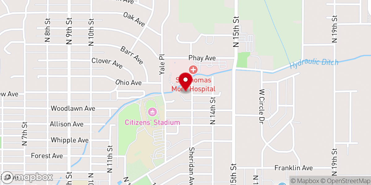 Map showing location of Shepherd of the Hills Church