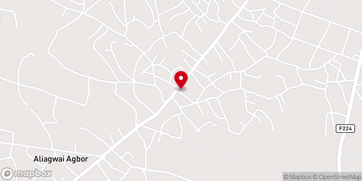 Map showing location of All Saint Catholic Church Alihami