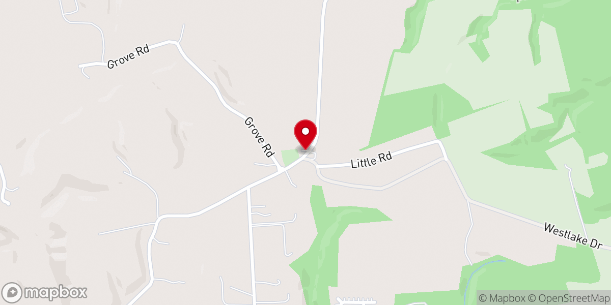 Map showing location of Opossum Hill Union Church