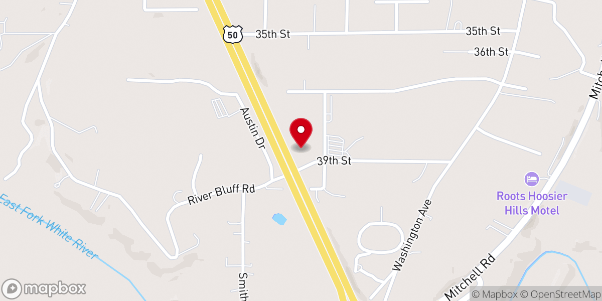 Map showing location of 39th Street Christian Church