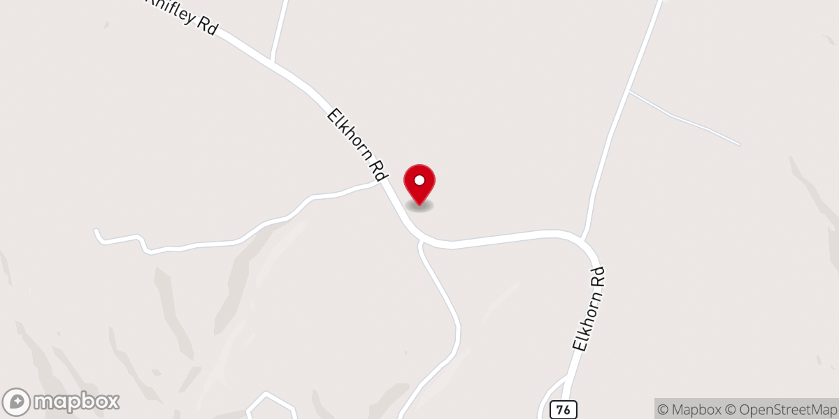 Map showing location of Knifley Church
