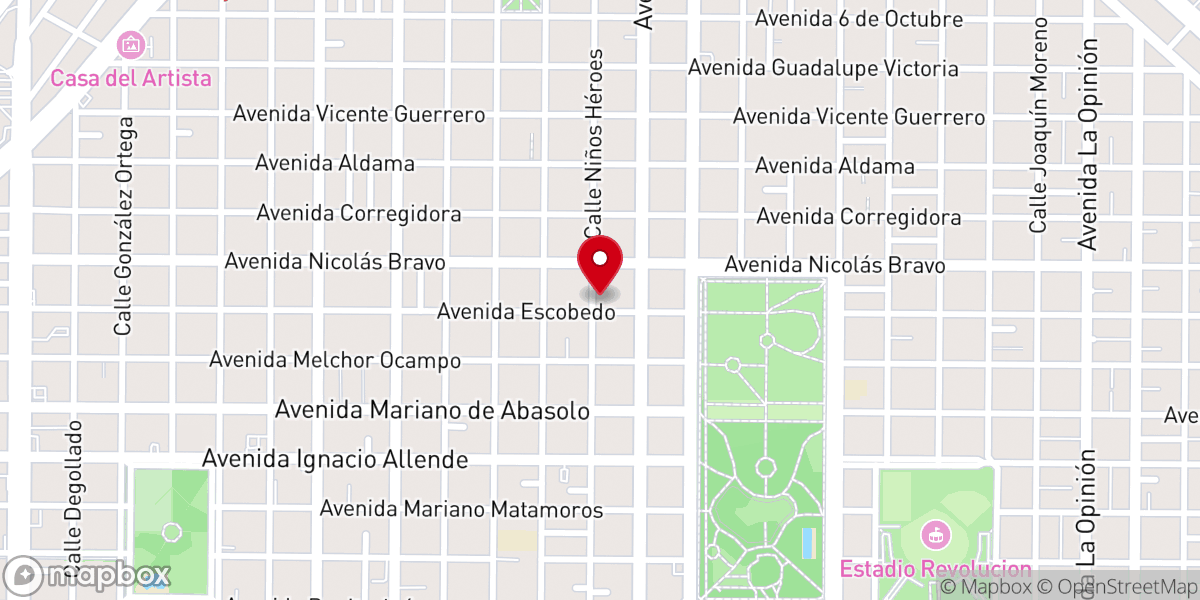 Map showing location of La Parroquia de San José en Torreón