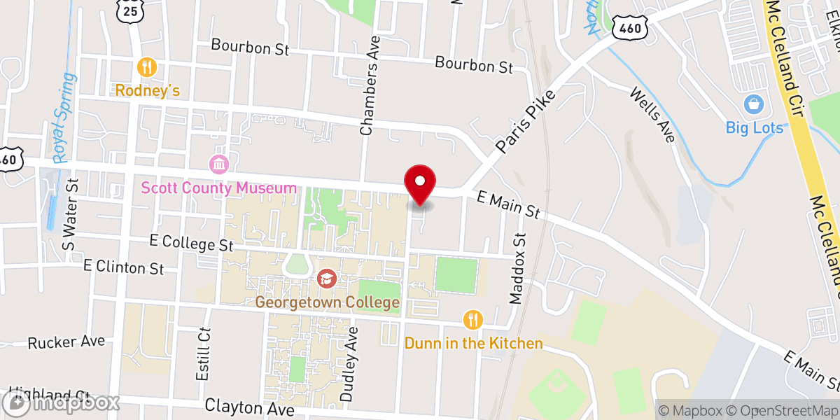 Map showing location of Saints Francis and John Catholic Church