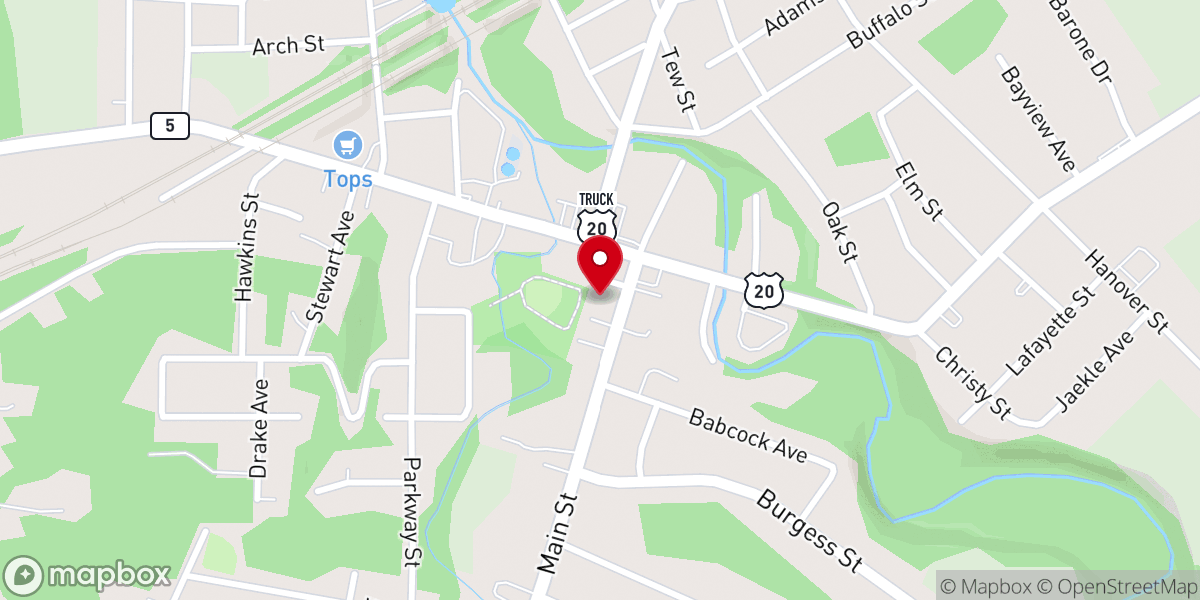 Map showing location of First United Presbyterian Church