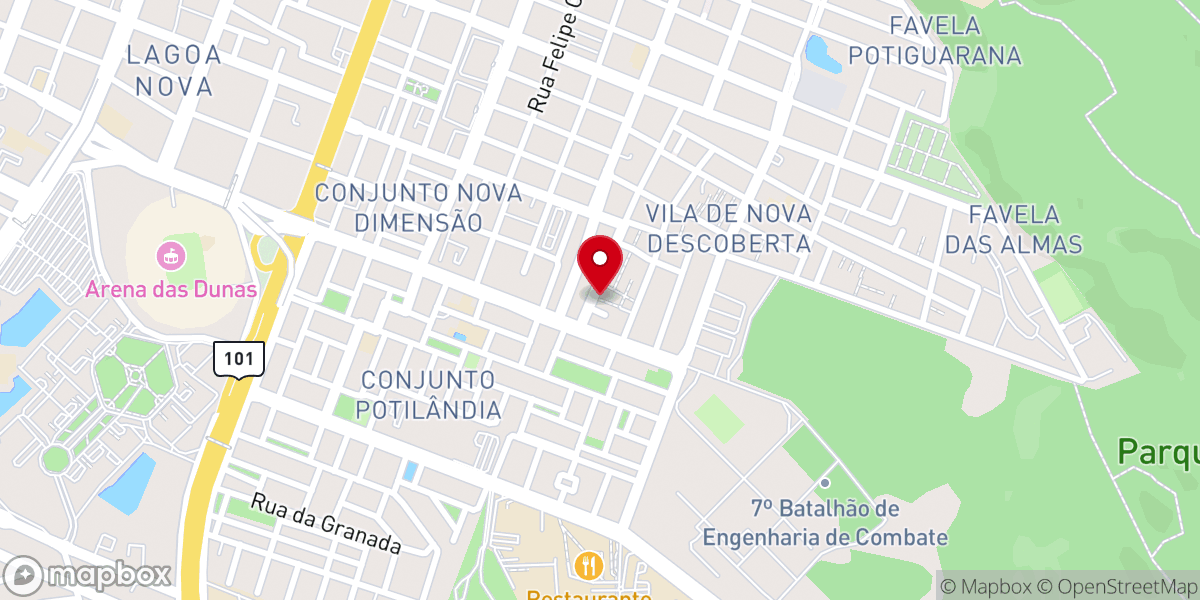 Map showing location of Igreja de Cristo no Brasil em Nova Descoberta