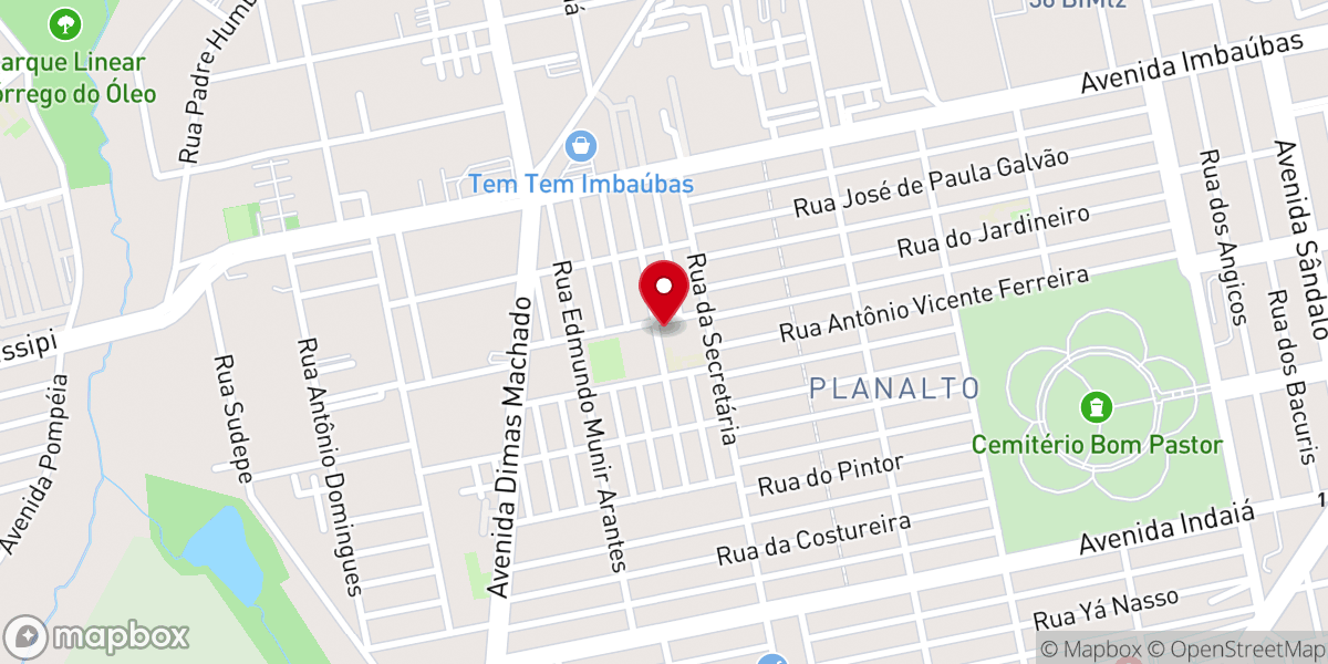 Map showing location of Igreja São Benedito